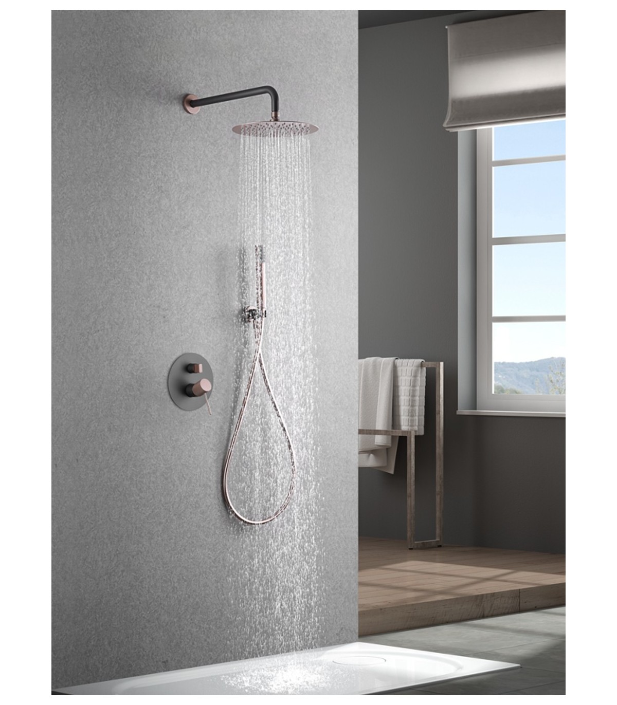 Comprar Conjunto de ducha /bañera empotrada pared cromado de 3